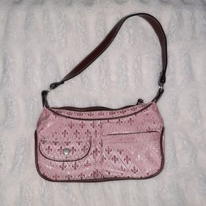 Pink Fleur-de-lis Crazy Horse Purse